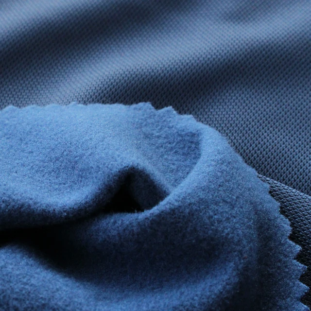 100% Polyester One Side Brushed Mesh Fabric for Winter Sportswear