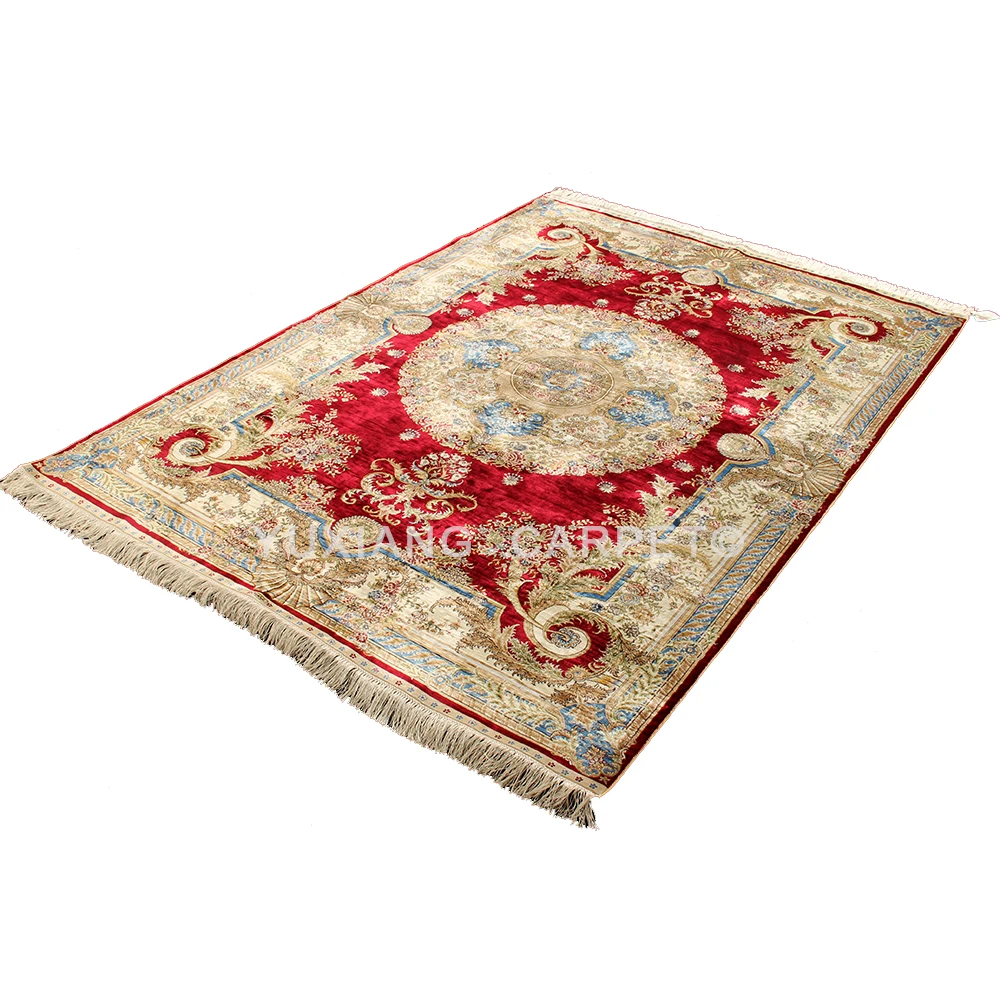 Hand Knotted Double Knot High Density Washable Handmade Carpet Red Carpet