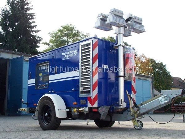 
2018 hot sale pneumatic telescopic mast fire truck light tower,vehicle mounted fire truck mobile light mast 