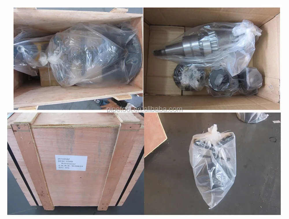 Hongli 6C-A Electric Pipe Roll Groover 1 1/4  To  6 inch Stainless Steel Tubes 550W Roll Grooving Machine