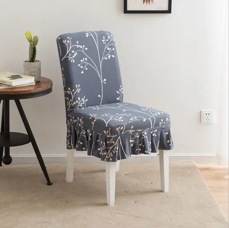 Flower Printing Removable Chair Cover Stretch Elastic Slipcovers For Weddings Banquet Folding Hotel Chair