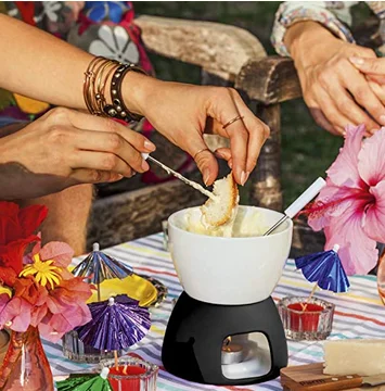 Cheap price customized design candle ceramic candle chocolate fondue for dessert