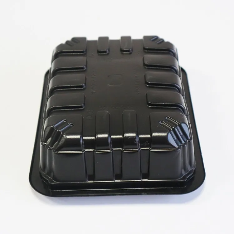 Mushroom Tray Lunch Box Custom PP Microwaveble Single Plastic / to Go Boxes / Disposable Black Food Storage Boxes & Bins Rosin