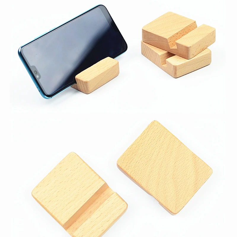 
Wooden phone holder base bracket mobile phone bracket accessories lazy mobile phone holder Desktop stand 