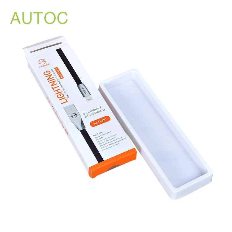 Custom Logo Recycled Cable Retail Packaging Data Cable Packaging Box For Usb Cable