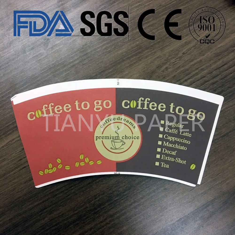 
Customized Colorful Double Pe Coated Bottom Paper Cup Fan 