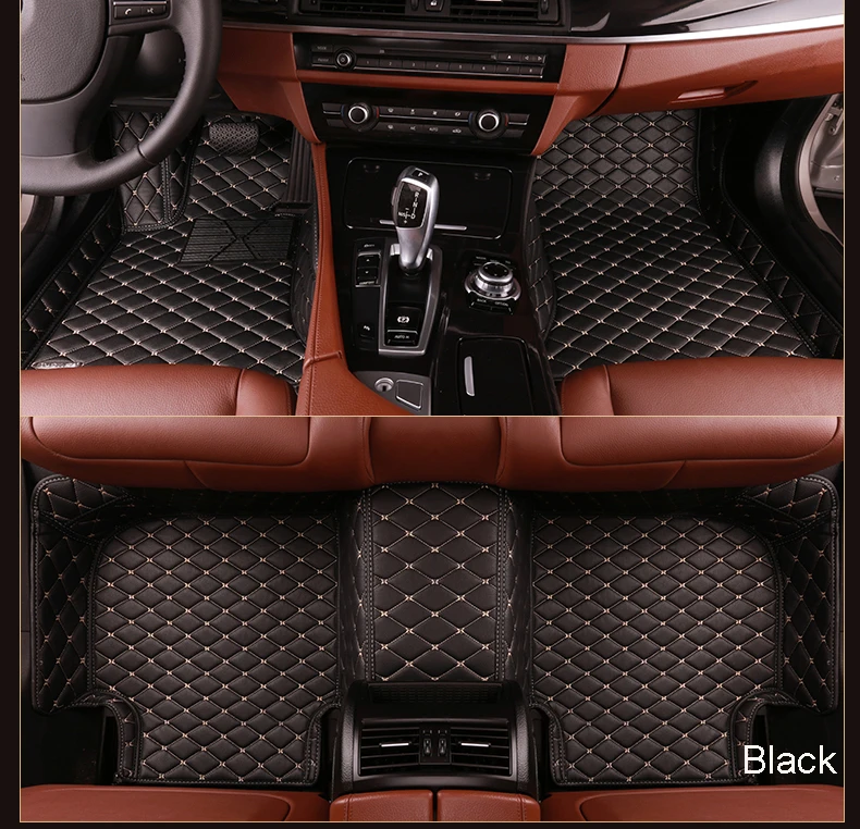 Wholesale Leather Material Car Floor Mat with EVA or XPE Antislip Car Foot Mat