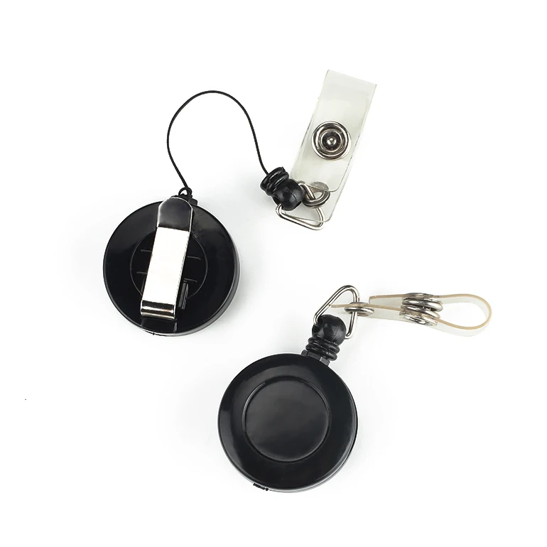 Heavy duty custom plastic retractable pull yoyo id reel badge lanyard with metal clip