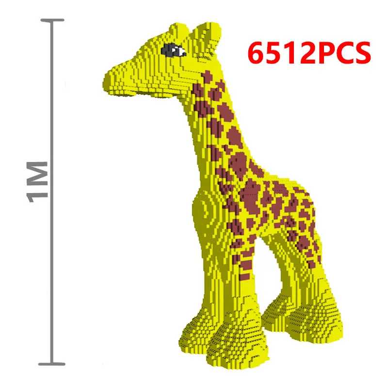 DELO TOYS  6330-6512 pcs children educational plastic toys giraffe DIY colorful bricks enlighten building blocks set (DE105A)