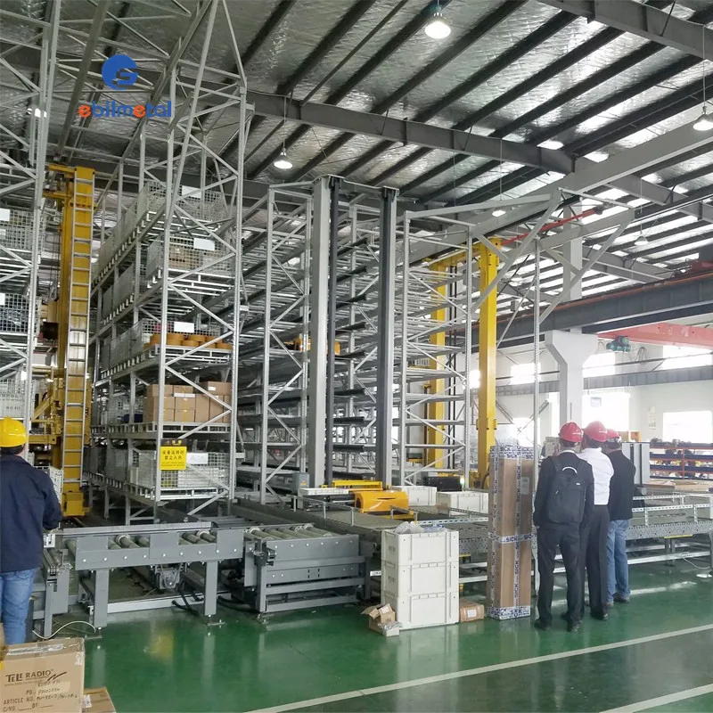 Warehouse Stacker Crane Automated Storage Retrieval Racking System
