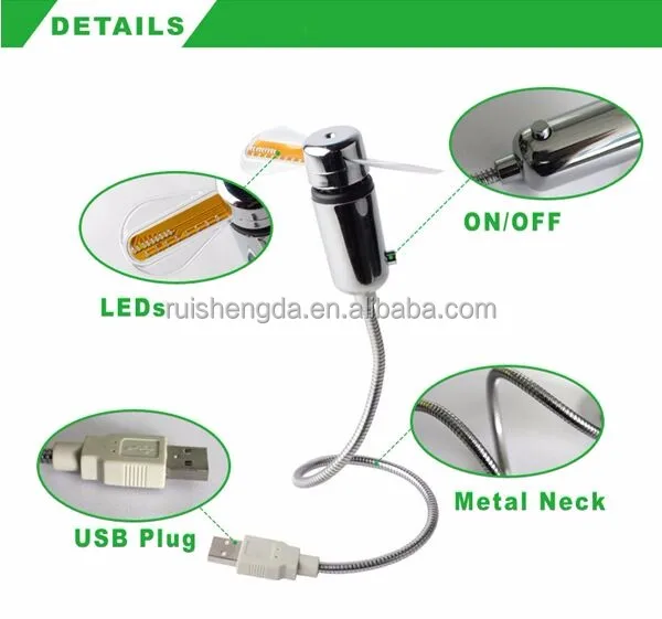 
USB Clock Fan with Real Time Display Portable Flexible LED Clock Fan For Computer Laptop Wholesale 