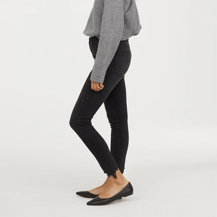 New Fashion Women Ripped Jean Pants Plus Size Stretch Skinny High Waist  Women Blue Pencil Casual Slim Denim Jeans