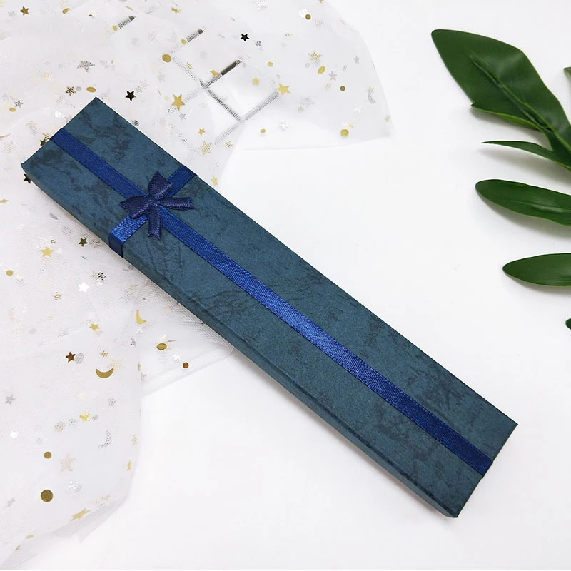 High quality Custom logo Cardboard jewelry box packaging necklace handmade colorful paper long necklace gift box with foam