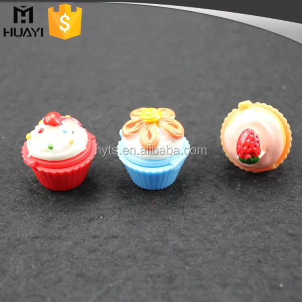 wholesale mini cute colorful christmas cupcake lip balm container