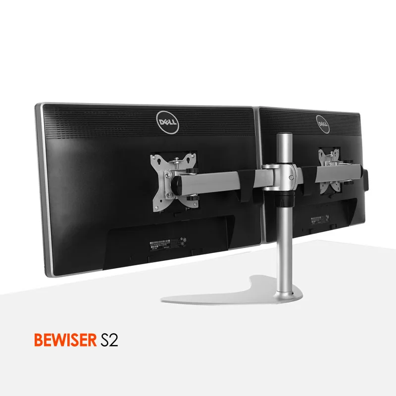 Подставка для монитора с регулировкой высоты, кронштейн для двух мониторов, подставка для ЖК-дисплея (BEWISER S2)