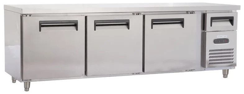 Three doors undercounter Freezer with Danmark compressor
