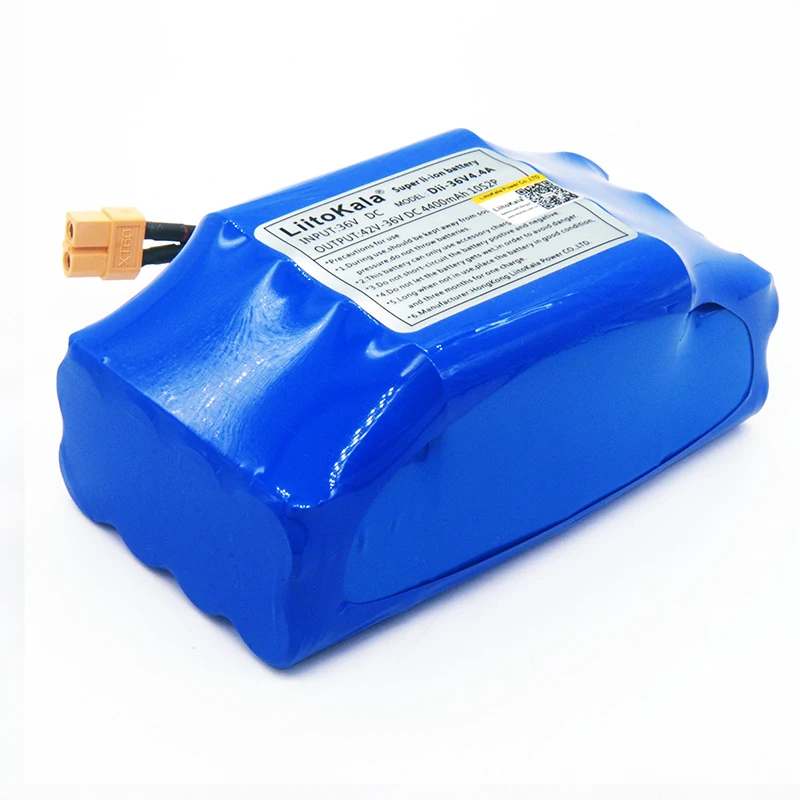 
LiitoKala 36V 4.4Ah 4400mah 2 wheel electric scooter self balancing lithium battery pack for Self-balancing Fits 6.5