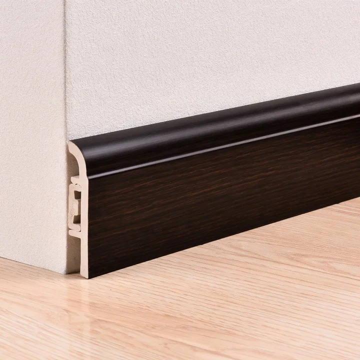 PVC Wood Grain Skirting Board for Interior Decoration