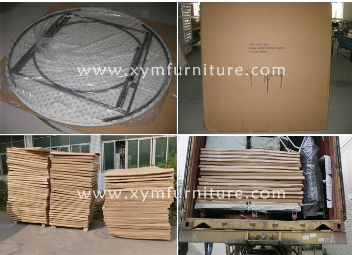 Hotel round foldable plastic table on sale
