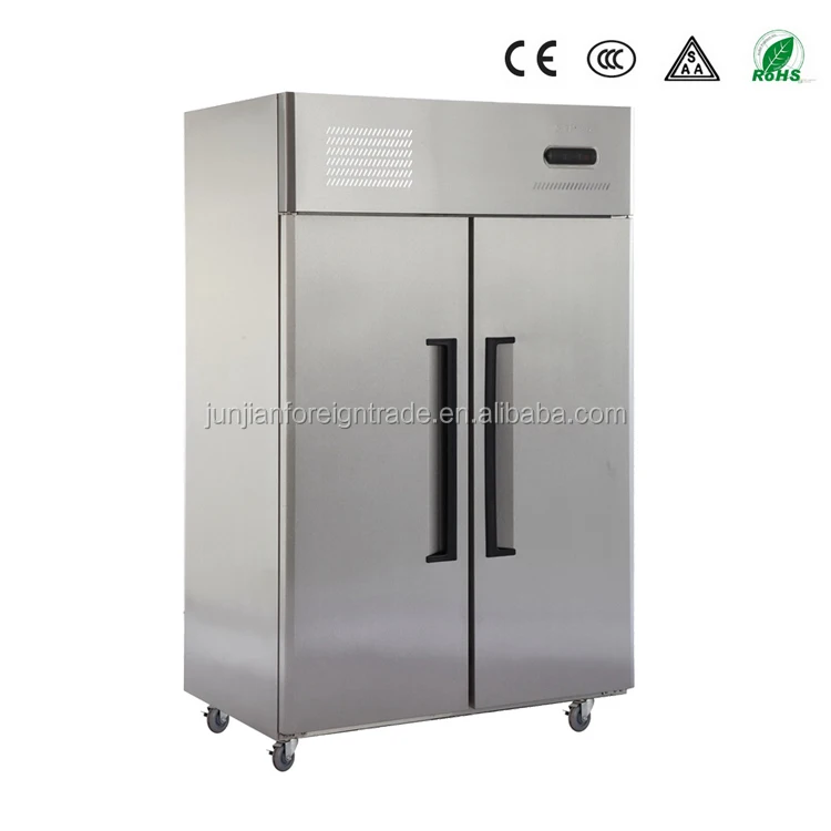 Catering equipment static or ventilated cooling system upright stainless steel commercial heavy duty refrigerator for restaurant