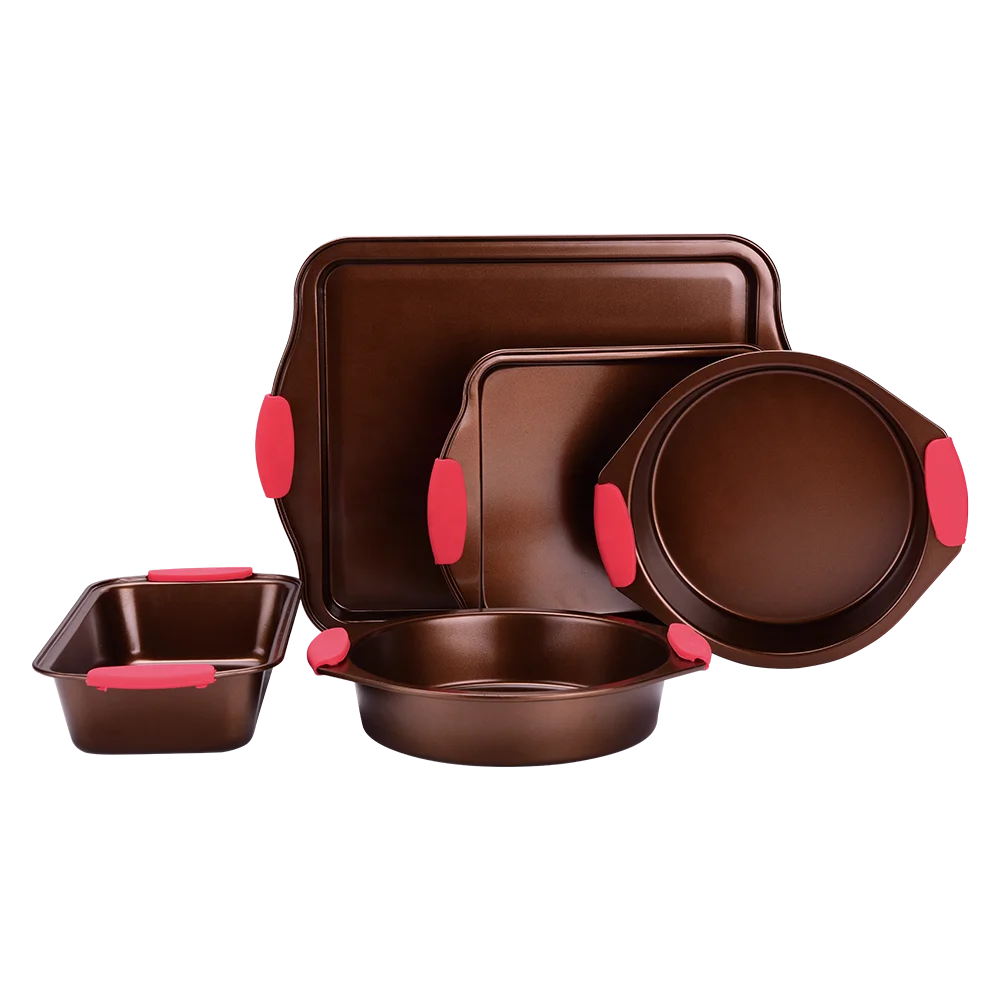 
5 piece silicon handle bakeware set baking tools 