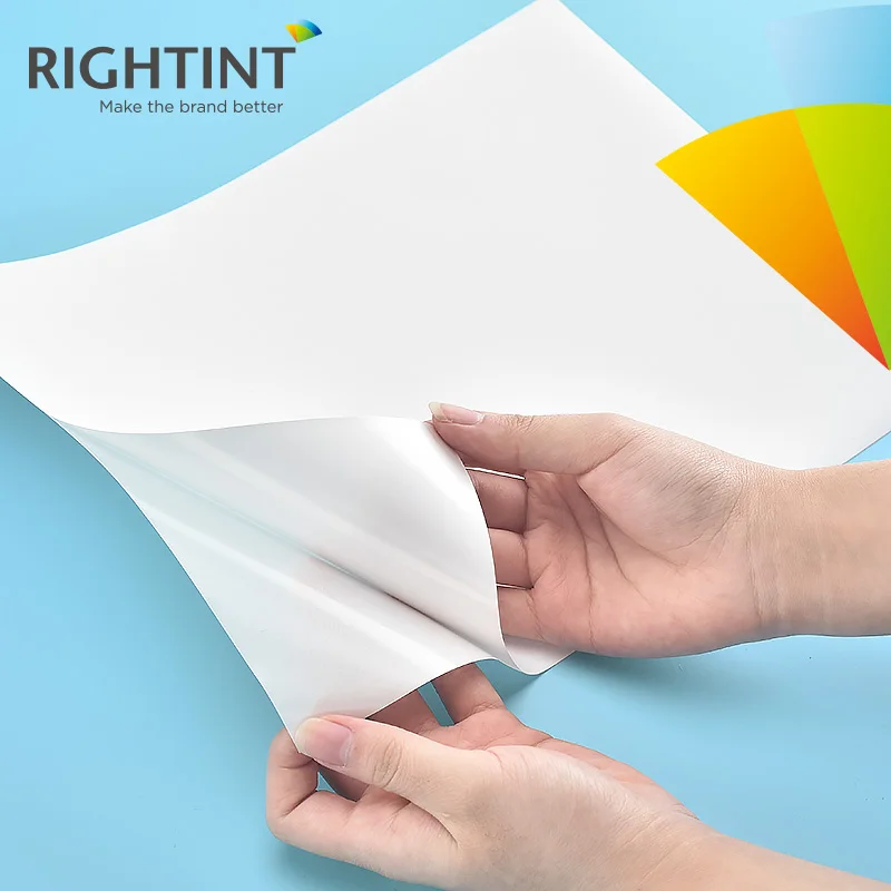 Self Adhesive Glossy White PET Sticker Film Material For Inkjet Printer