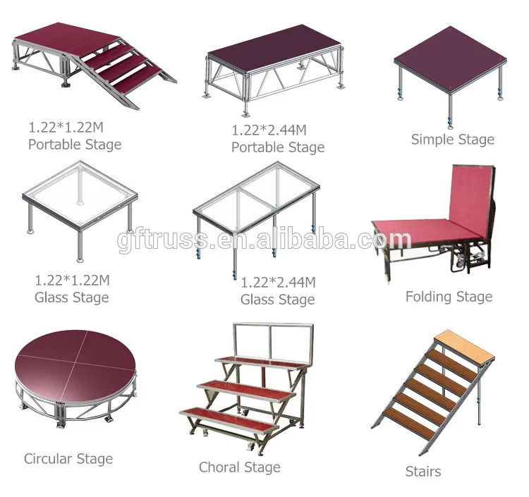 Stage Platform Aluminium Platform Top Quality Aluminum Adjustable Legs Stage Platform