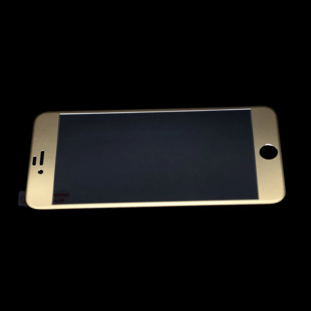 Цветное защитное закалённое стекло титановый сплав для iPhone 6 5.5 дюймов 3-D дизайн полная защита экрана