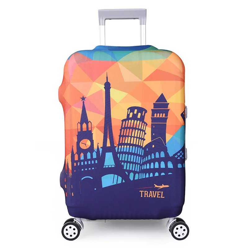 
Polyester Spandex Waterproof PVC Suitcase Protective Luggage Cover 