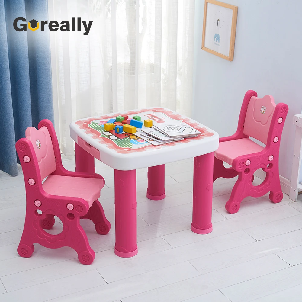 
 Дешевый школьный пластиковый мультяшный стол и стул для детей  