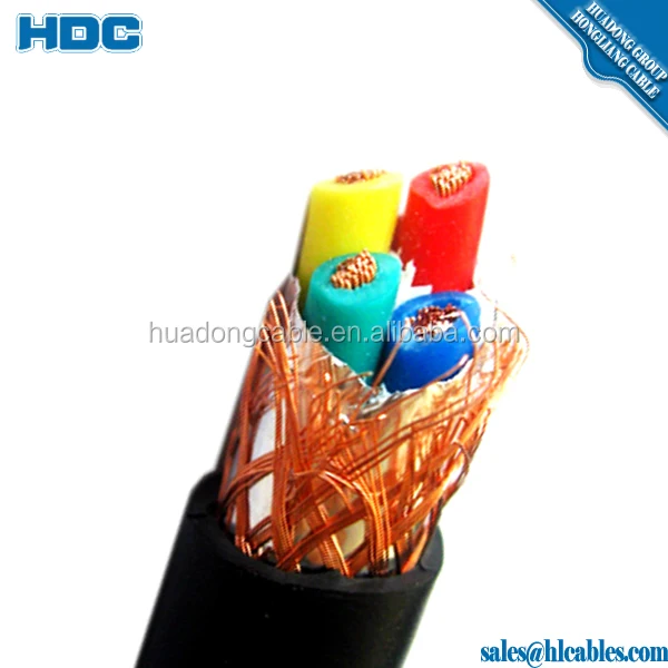 10 пар витых пар, индивидуальный/Общий щит, бронированный огнестойкий многожильный медный кабель