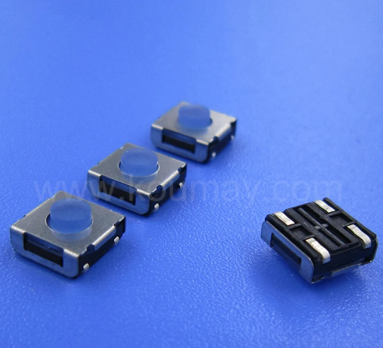 6.2x6.2x3.4/5.1mm 12v 50mA tactile switch smd push button tact switch, silicon button tact switch