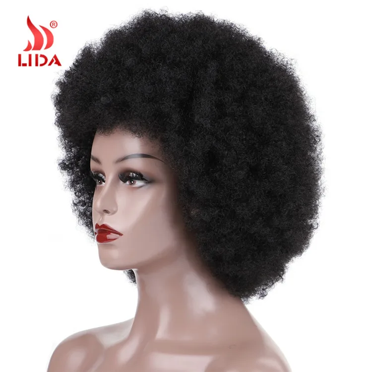 
Lida Synthetic YAYA wig 16inch long full round Afro Kinky Curly for man and women 6622 Wigs 