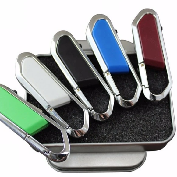 Promotion gift customized metal 4gb 8GB 16gb 32gb USB drive thumb usb with keychain hook