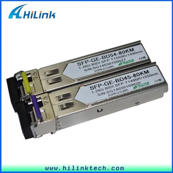 1000 база WDM трансивер завод питания биди SFP 80 км