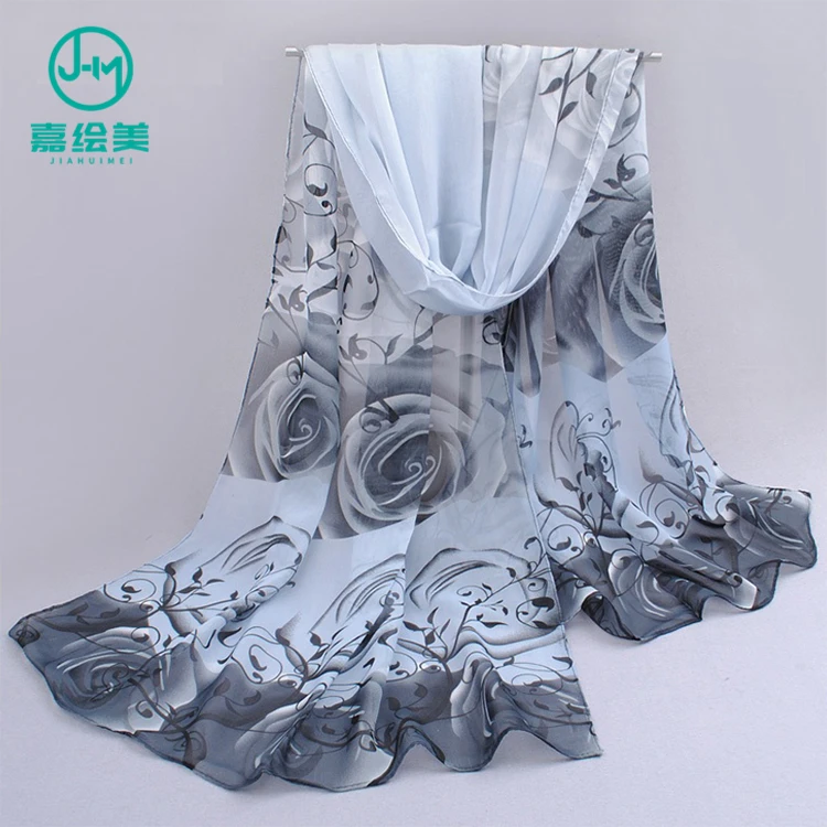 High Quality Chiffon Georgette Shawl ,thin Printed Chiffon Scarf Wear Decoration Custom Colours Can Customize Accept Customized