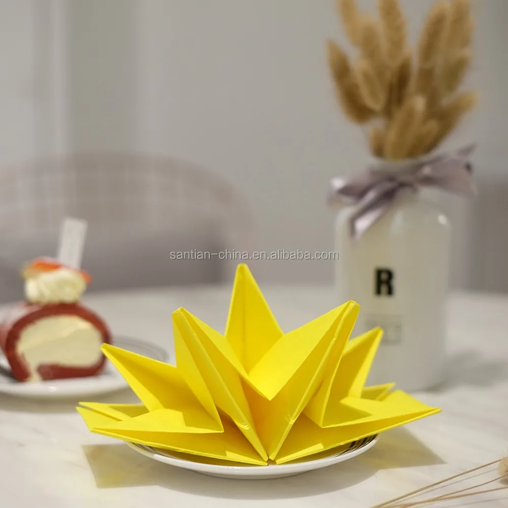 Best Selling Origami Fancy Paper Napkins For Wedding Party Decoration