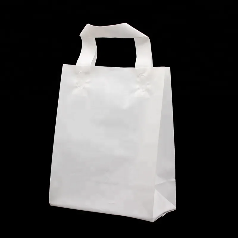 Bag for Clothes Factory Custom Garment Packing Bag/reusable Produce Bags/soft Loop Handle Packing Plastic Square Bottom Bag HDPE