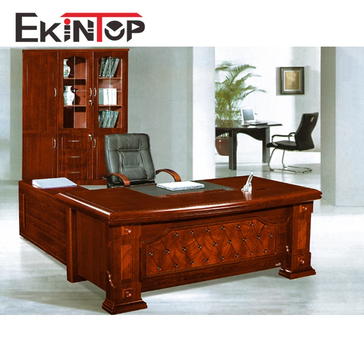 MDF office furniture 1.6m boss ceo office desk table with locking drawers