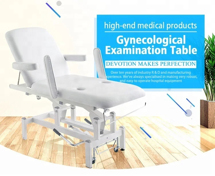 
White Medical Examination Table Gynecology Exam Couch 