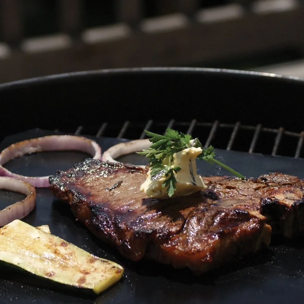 Heavy Duty Non-Stick Copper BBQ Grill Mat Heat Resistant  With Holes Fireproof Charcoal