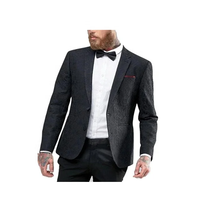 Новый вид черный новейший дизайн Slim Fit мужской пиджак