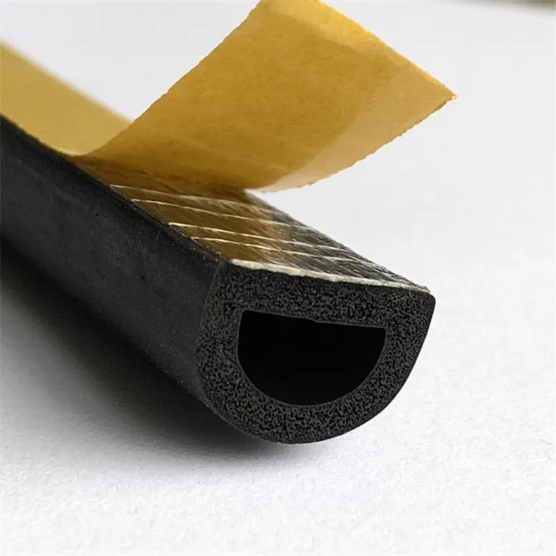 semicircle self-adhesive EPDM rubber foaming sealing strip