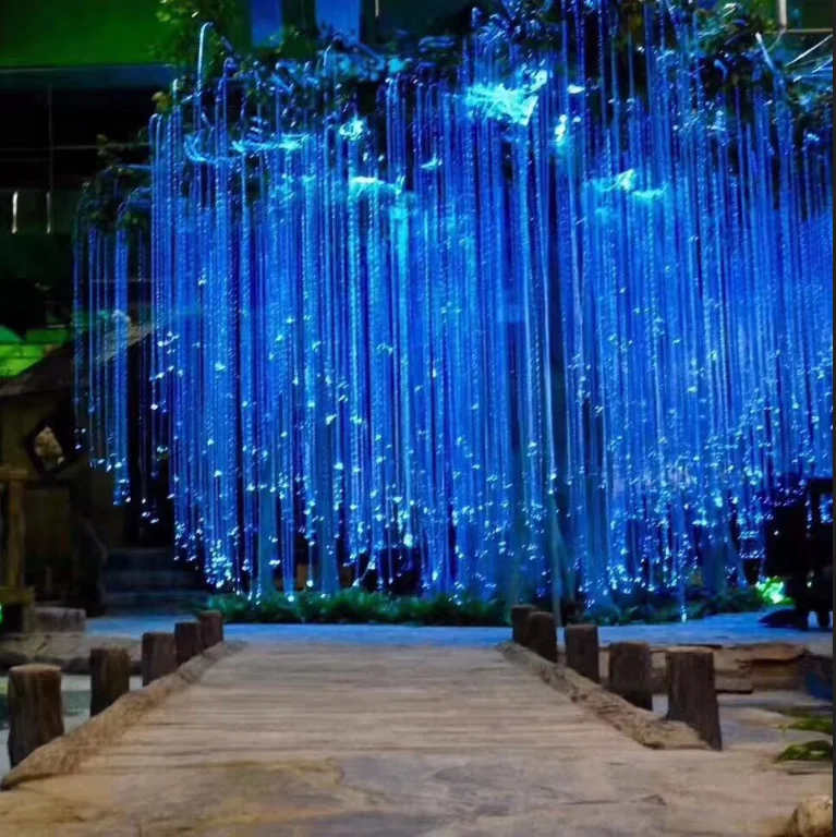 led RGB plastic optical fiber light twinkle for decorative