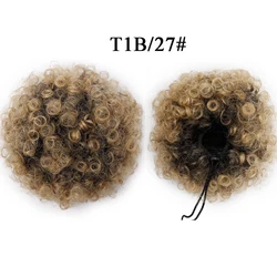 Aisi Hair женский синтетический пуховик, афро короткий кудрявый пучок волос T1B 27 #, пучок для хвоста с кулиской для черных женщин