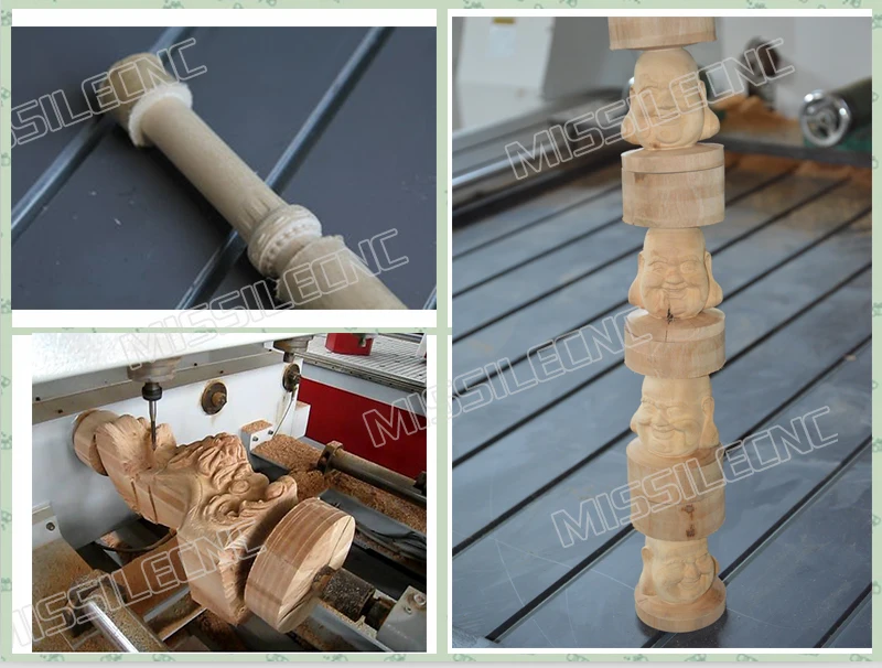 Высокоточный поворотный глава 4 оси 3d резьба по дереву cnc router