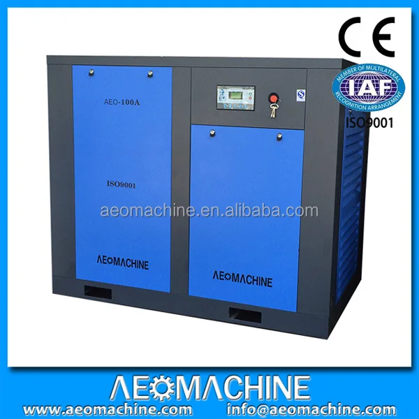 75Kw 100hp промышленные безмасляные винтовые компрессоры на продажу