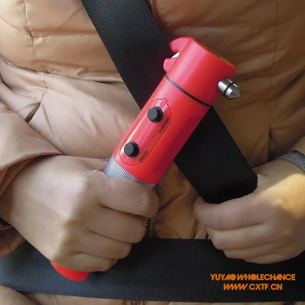 4 in 1 Car Emergency Safety Hammer Led Flashlight Torch