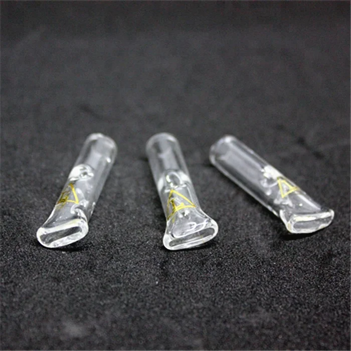 HOMERUN Clear smoking filter tips glass drip tips custom logo glass rolling paper tips glass tip