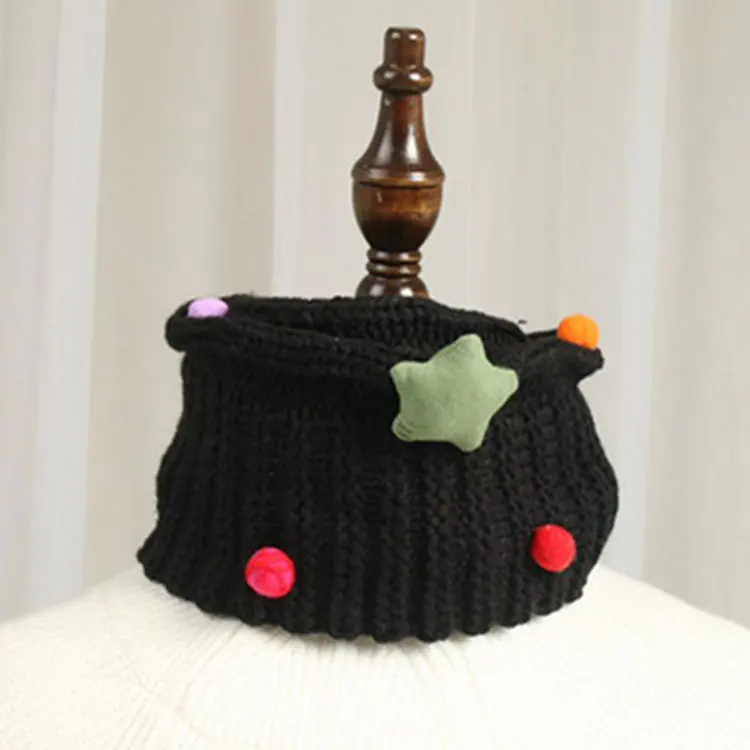 Alibaba Китая оптом пользовательские детская зимняя вязаная шерстяная снуд с маленькой звезды